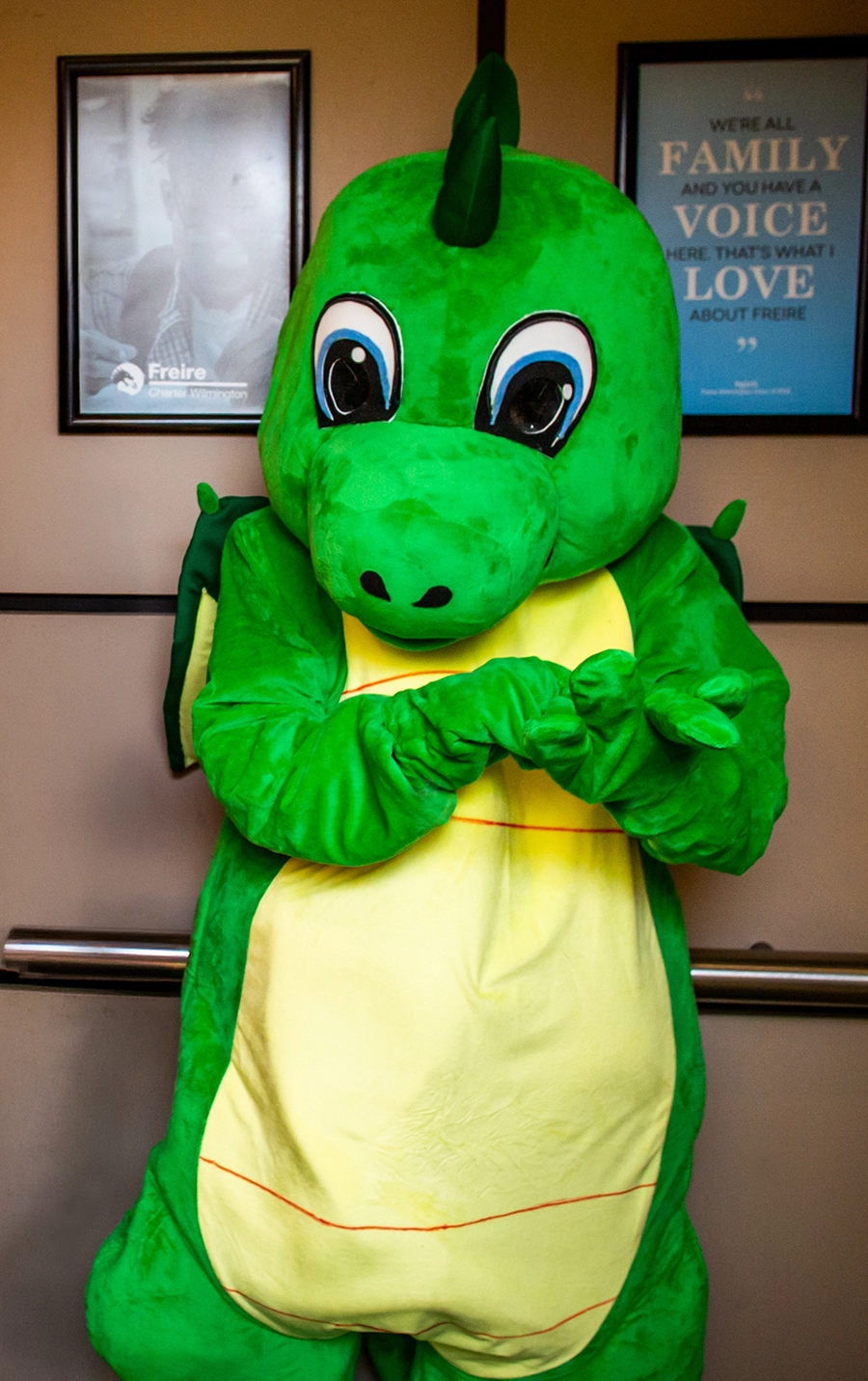 Freire Schools dragon mascot