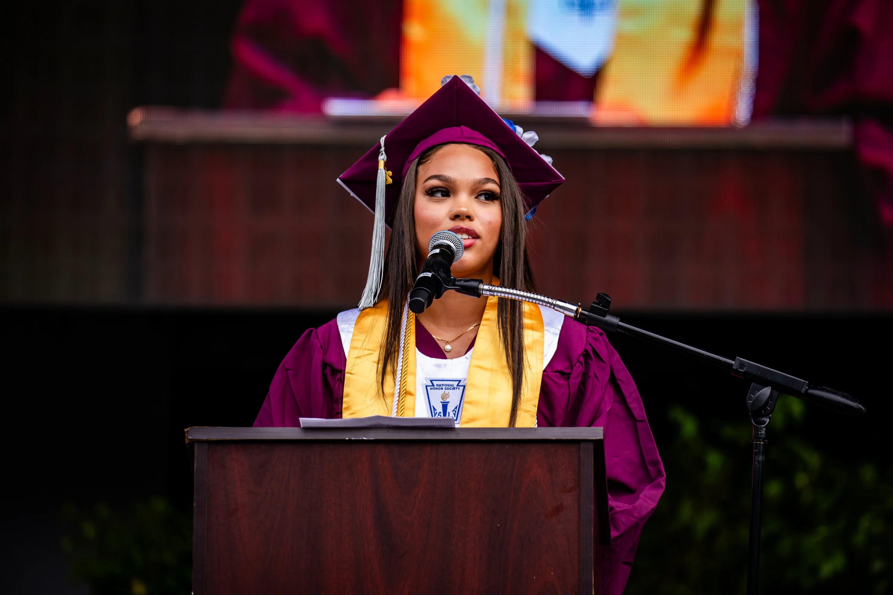 TECH Freire student speaking at graduation